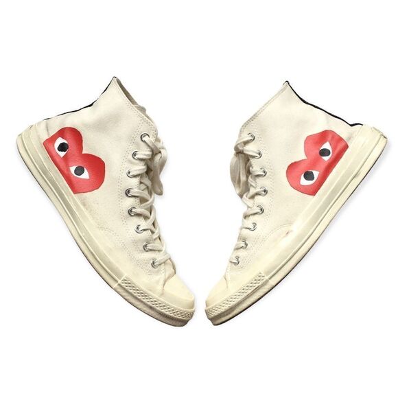 🔃Comme Des Garcons White Converse Chuck Taylor Sneakers - Picture 7 of 10